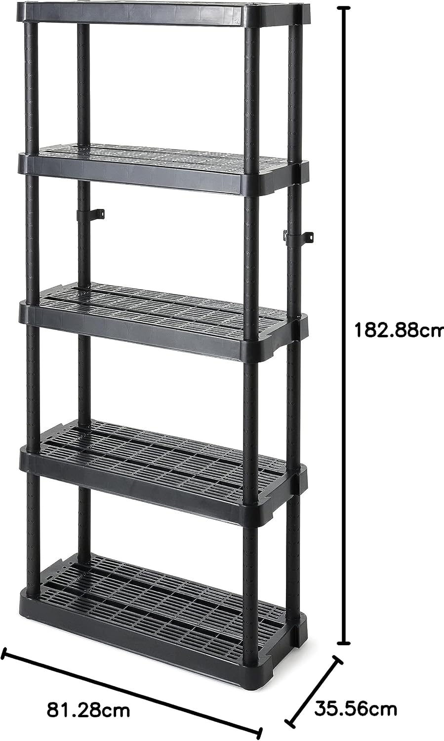 Adjustable 5-Shelf Medium Duty Shelving Unit by Gracious
